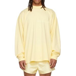 NWT ESSENTIALS YELLO LONG SLEEVE‎ FLOCKED T-SHIRT